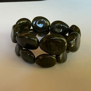 Sezane Olympe Bracelet Khaki Green- Size TU